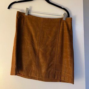 Free People Modern Femme Mini Skirt Brown Chestnut Sz 6